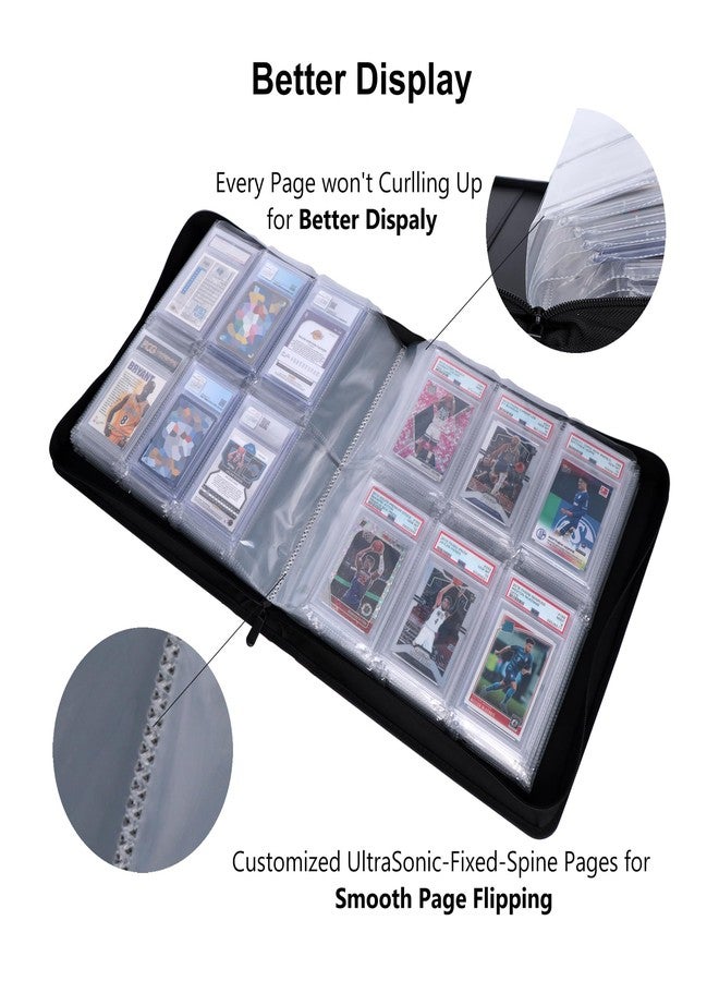 Rieton Graded Card Binder - Holds 72 PSA Slabs, 6 Pocket Slab Binder for PSA, CGC, CSG, FCG, FGS Slabs, Black, PSAbinder672W - Image 4